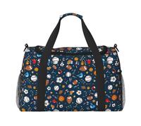 Sports Baseball Game Full Print Travel Duffle Bag with Adjustable Shoulder Strap,Large Capacity Twill Polyester Crossbody Bag for Gym,Weekend Trips Outdoor Activities