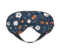 Sports Baseball Game Print Functionality Cozy Eye Mask Adjustable Strap Nap Night Travel Camping Yoga Relax