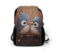 Sports Belt Pocket (dry And Wet Separation), Love Birdie Stripe Print Gym Bag Durable And Convenient for Travel,gym,work, style, 45.5x41.5x36cm, Travel Backpacks