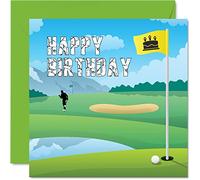 Sports Birthday Cards for Men Women - Golf Golfer - Golf Lovers Birthday Card for Mum Dad Brother Sister Son Daughter Uncle Auntie Cousin Nan Grandad, 145mm Bday Greeting Cards