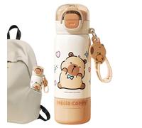 Sports Bottle - Portable Straw Lid Rust Proof Mug, Cute Sports Bottle for Hydration, Leak Proof Lightweight Carry, Easy to Use Straw Drinking, Insulated Bottles Cup Accessory