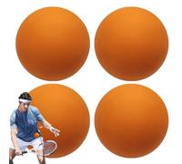 Sports Bouncy Balls For Kids - 4-Pack High Elasticity Rubber, Mini Squash Balls, Hollow Training Toys | Beginner Reaction Practice Visibility Bounce, Indoor Outdoor Athletic Exercise Fun