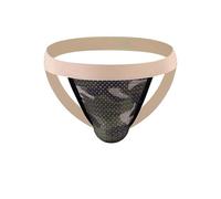 Sports Boxers Men,Men'S Pants Underwear,Men's Underwear Classic Patterned Low Rise T Pants with Hollowed Out Design and Elastic Comfortable Fit for Everyday Wear (Khaki, XXXL)