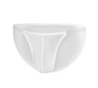 Sports Boxers Men-Mens' Underwear-Men's Underwear Stylish Ice Silk Low Rise Solid Color Trunk for Everyday Comfort and Confidence (White- XL)