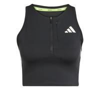 Adidas Adizero Running Gel Pocket Crop Sports Top Black L Woman