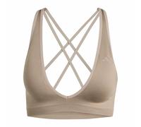 adidas Women's Workout Essentials Seamless Knit Light Support Bra, Chalky Brown, M