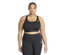Adidas Optime Essentials 3 Stripes Plus Medium Impact Sports Bra Black 1X Woman