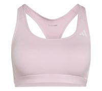 Adidas Optime Essentials Workout 3 Stripes Medium Impact Sports Bra Pink S Woman