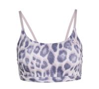 adidas Women's Optime Essentials Workout Leopard Light Support Bra, ice Purple/Shadow Navy, S