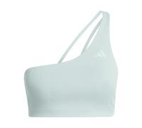 adidas Women's Optime Workout Rib One Shoulder Light Support Bra, Wonder Sage, M