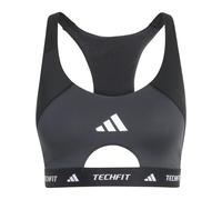 adidas Techfit Workout Colour Block Sports Bra Black - S