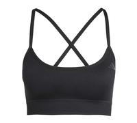 adidas Women's Workout Essentials Knit Light Support Padded Bra, Black, M