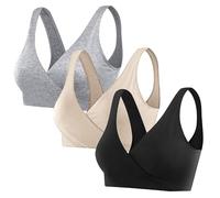 Sports Bra, French-Style Seamless Nursing Bra with Easy Front Inner Closure for Comfortable and Convenient Nursing Support