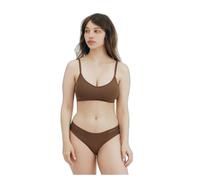 Sports bra Organic Basics Naked Rib Marron L