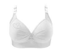 Sports Bra Top Women Wired Bras for Women UK Everyday Bras Full Coverage High Impact Support Bralettes Adjustable Strap Padded Bra Breathable for Non Wired Push Up White