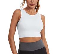 Sports Bra Women's Strong Hold for Jogging - T-Shirt Bra Women's Without Underwire Lined Sports Bra Padded Without Underwire Crop Top High Neck U Back Workout Tank Tops Strong Hold Backless Bustier /