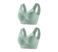 Sports Bras for Women 2PCS No Underwire Seamless Bralettes V Lace Wireless Bra Soft Support Everyday Bras Workout Stretchy Liftup Bra Comfy Yoga Bras