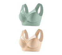 Sports Bras for Women 2PCS No Underwire Seamless Bralettes V Lace Wireless Bra Soft Support Everyday Bras Workout Stretchy Liftup Bra Comfy Yoga Bras