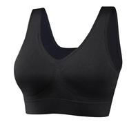 Sports Bras For Women UK Seamless Non Wired Bralettes Padded Full Coverage Push Up Bra Comfort Stretch Crop Tops Anti-Slip Large Breasts Vest Top Yoga Gym Activewear Leisure Sleep Daily Wear Plus Size
