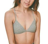Sports Bras Women Bralette for Ribbed Beauty Back Lightweight Thin Strap Bralette V Neck Pull On Unpadded Bra Cotton Strapless Padded Bras for Women (Grey, L)