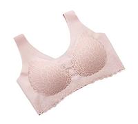 Sports Bras Women Lace Seamless Pull on Padded Bralette Wireless Full Cup HIgh Impact Brassiere Solid Color Comfort Underwear Smooth Soft Corset Tops Sleep Running Everyday Bra