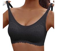 Sports Bras Women Lace Seamless Pull on Padded Bralette Wireless Full Cup HIgh Impact Brassiere Solid Color Comfort Underwear Smooth Soft Corset Tops Sleep Running Everyday Bra