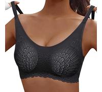 Sports Bras Women Lace Seamless Pull on Padded Bralette Wireless Full Cup HIgh Impact Brassiere Solid Color Comfort Underwear Smooth Soft Corset Tops Sleep Running Everyday Bra