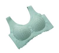 Sports Bras Women Lace Seamless Pull on Padded Bralette Wireless Full Cup HIgh Impact Brassiere Solid Color Comfort Underwear Smooth Soft Corset Tops Sleep Running Everyday Bra