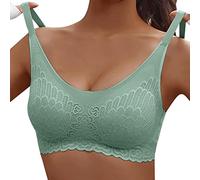 Sports Bras Women Lace Seamless Pull on Padded Bralette Wireless Full Cup HIgh Impact Brassiere Solid Color Comfort Underwear Smooth Soft Corset Tops Sleep Running Everyday Bra