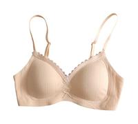 Sports Bras Women Plus Size, Stick on Bra Lightweight Floral Lacelette For Soft Support Unlined Comfort Wirefree Everyday T Shirt Delicate Embroidery