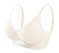 Sports Bras Women Plus Size, Wireless Bras for Women Uk Large Bust, Underwear Comfort and Double Support for Large Bust Push Up Seamless Non Wired Support Full Coverage Everyday Bra Regular