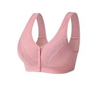 Sports Bras Women, Seamless Jelly Bra for Women, Casual Solid Colour Vest Style Bra Comfortable Wireless Underwear Designed for Middle and Elderly Wearers Pink