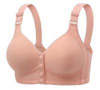 Sports Bras Women,Women's Thin Walled Fixed Cup Front Opening Large Middle And Elderly Foldable Bra For