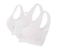 Sports Bras Womens 1/2PC Plus Size High Impact No Underwire Wirefree Bras Underwear Padded Seamless Sports Bra Yoga Gym Breathable Bras with Removable Pads Bralettes for Women