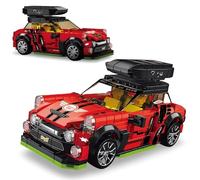 Sports Car Building Blocks Set for MINI, 358 PCS Racing Car Building Model, Auto Race Vehicle Bricks Toys, Gifts for Adults and Teens, Compatible with Major Brands