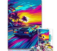Sports Car Jigsaw Puzzles for Adults Teenagers Jigsaws Puzzle,Learning Educational Toys Family Games with Matching Poster And Trivia Sheet (38x26cm)