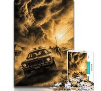 Sports Car Jigsaw Puzzles for Teenagers,Stress Reliever Staycation Kill Time with Matching Poster And Trivia Sheet (38x26cm)