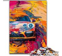 Sports Car Oil Painting JigsawPuzzle 1000 Pieces for Adults, Educational Games Home Decoration Birthday Present, Gifts, Wall Art (50x75cm)