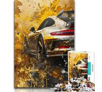 Sports Car Oil Painting Puzzles for Teenagers Teens 1000pc Puzzle,Stress Reliever Difficult Challenge Unique Home Decor And Gifts 50x75cm