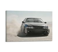 Sports Car Poster E46 3 Series Dynamic Drifting Speed Motion Dust Decorative Canvas Family Bedroom Artwork Picture Painting 16x24inch(40x60cm)