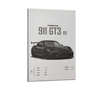 Sports Car Poster for 911 Gt3 Rs Supercar Racing Car Poster Decorative Painting Canvas Wall Posters And Art Picture Print Modern Family Bedroom Decor Posters (Frame-style, 12x18inch(30x45cm))