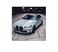 Sports Car Poster Grey Bmw M3 G80 Poster Decorative Painting Canvas Wall Posters And Art Picture Print Modern Family Bedroom Decor Posters 20x20inch(50x50cm)