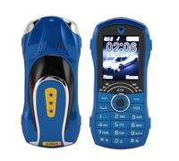 Sports Car Shape Cell Phone, Stylish Car Shape Clear Sound Mobile Phone, 1.8inch HD Anti Shatter Screen 3D Large Button with 9 Speed Dial Numbers for Seniors (Blue)