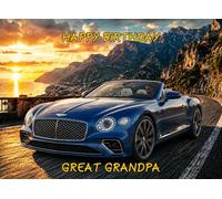 Sports Car Supercar Birthday Card for Great Grandpa (Design 3)
