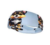 Sports Card Love Fancy Puppy Print Sweatband Headbands for Men & Women â€“ Breathable, Stretchy Gym Exercise Running Headband