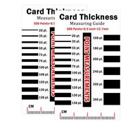 Sports Card Thickness Measuring Card 2.13 x 3.38 inches Point Gauge Tool Thickness Measuring Guide Cards 2 Pack
