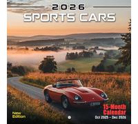 Sports Cars 2026 Calendar: Sleek lines and thrilling performance machines
