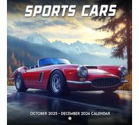 Sports Cars 2026 Calendar: Sleek lines and thrilling performance machines