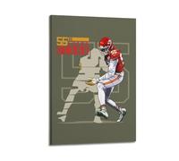 Sports Cartoon Football Player Frank Clark Decorative Painting Canvas Wall Posters And Modern Family Bedroom Decor 20x30inch(50x75cm)