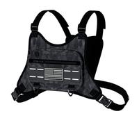 Sports Chest Bag For Men Women, Running Vest Bag With Built,Phone Holder For Workouts&Ski&Cycling&Hiking,Motorcycle Accessories, Black camouflage